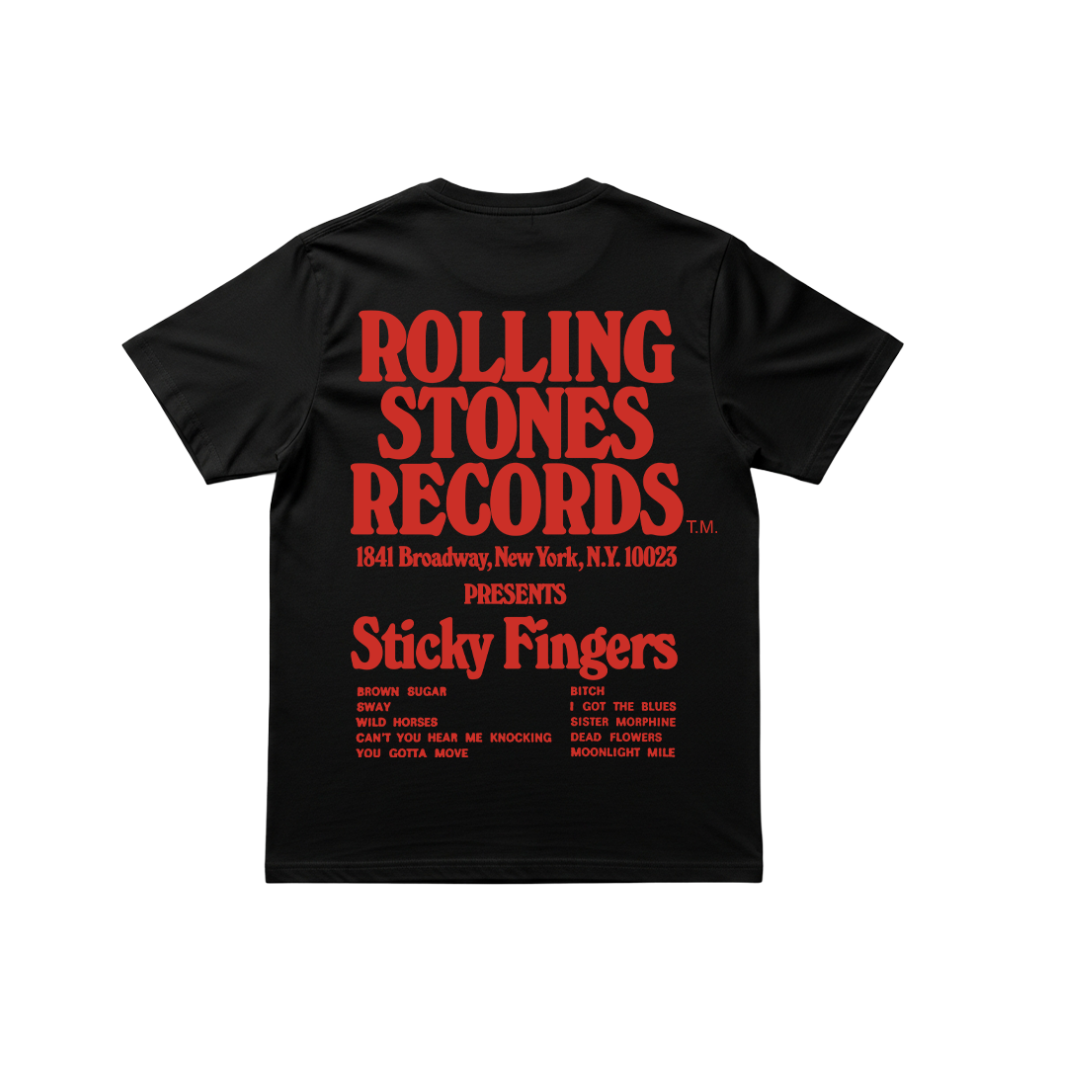 The Rolling Stones Sticky Fingers T-Shirt (Black)