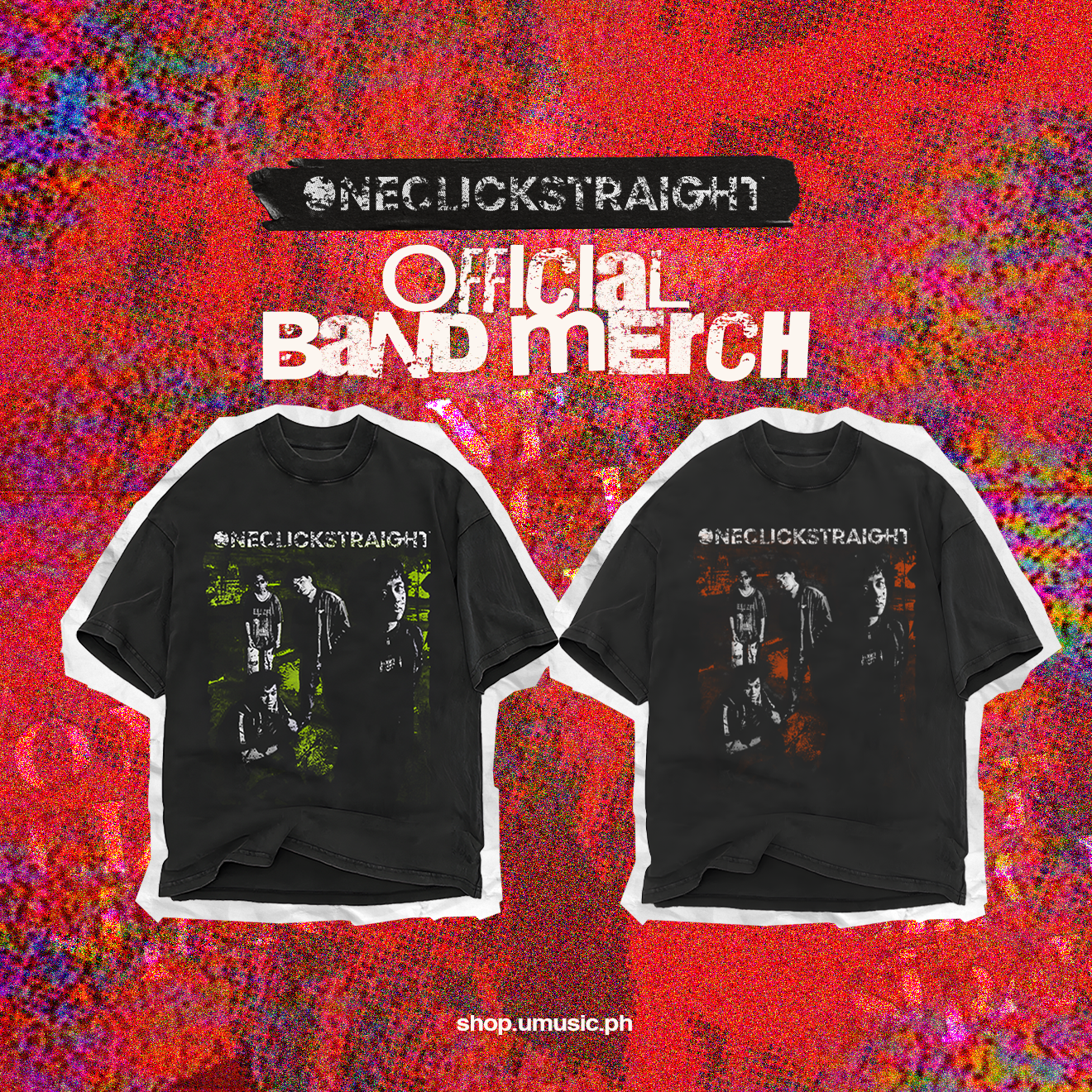One Click Straight Official Band Shirt